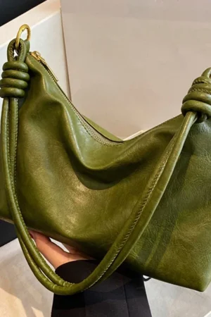 New fashionable women's bag, high-end soft leather texture, single shoulder bag, women's crossbody bag, geometric wide shoulder