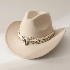 New Heart Shaped Cowboy Head Accessories Cowboy Hat Felt Hat New Men's and Women's Outdoor Hat Knight Hat