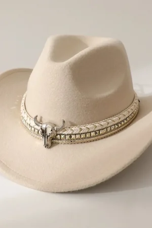 New Heart Shaped Cowboy Head Accessories Cowboy Hat Felt Hat New Men's and Women's Outdoor Hat Knight Hat