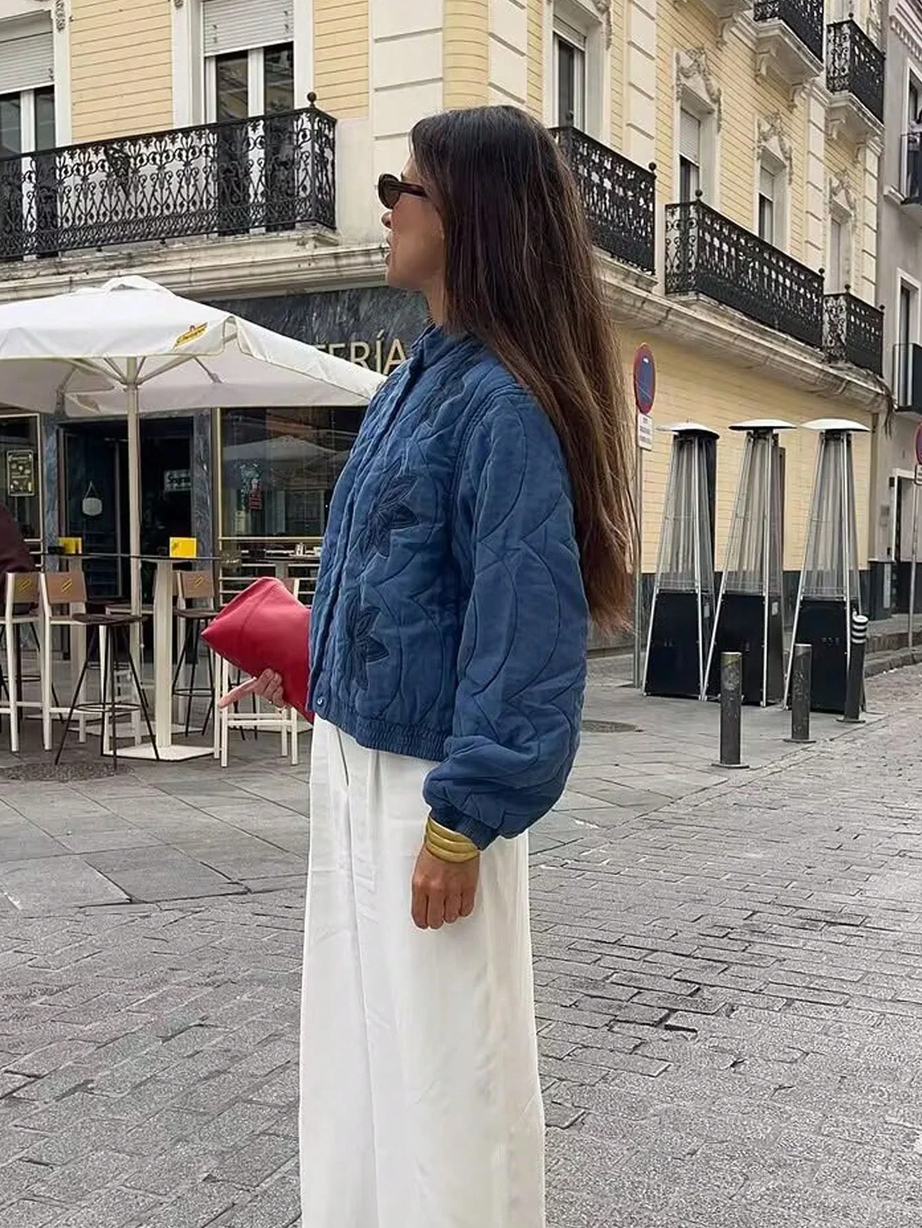 SLTNX Women's Quilted Stand Collar Padded Jacket Long Sleeve Pocket Casual Fall Winter Coat - Ảnh 2