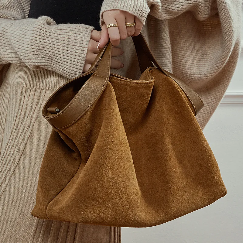 Genuine leather women Handbags Large Capacity female Shoulder Crossbody Bag Fashion Cowhide commuting big totes bolsas - Ảnh 2