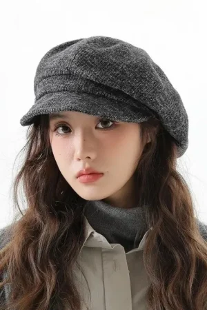 1pc Street Women Beret Hat,Mesh Polyester Embroidery Retro Literary Windproof Heat Caps,Suitable for Holiday Party Halloween